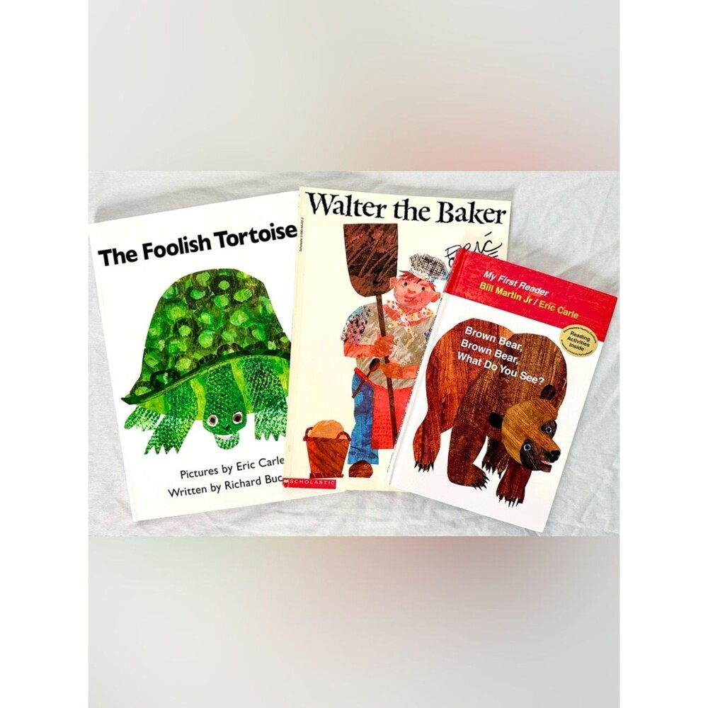 Eric Carle Children’s Books – Brown Bear, Walter the Baker, Foolish Tortoise